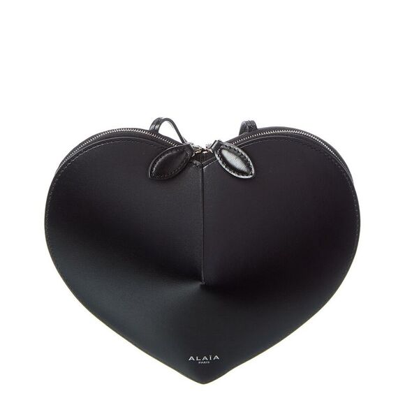 ALAIA Handbags - Alaïa Le Couer Leather Shoulder Bag, Black